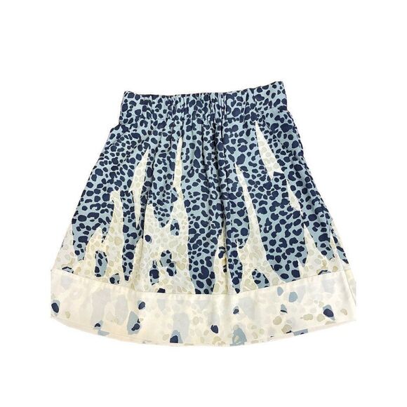 Cabi 401 Bella Skirt Blue and White Leopard Print Size Small - Picture 3 of 5